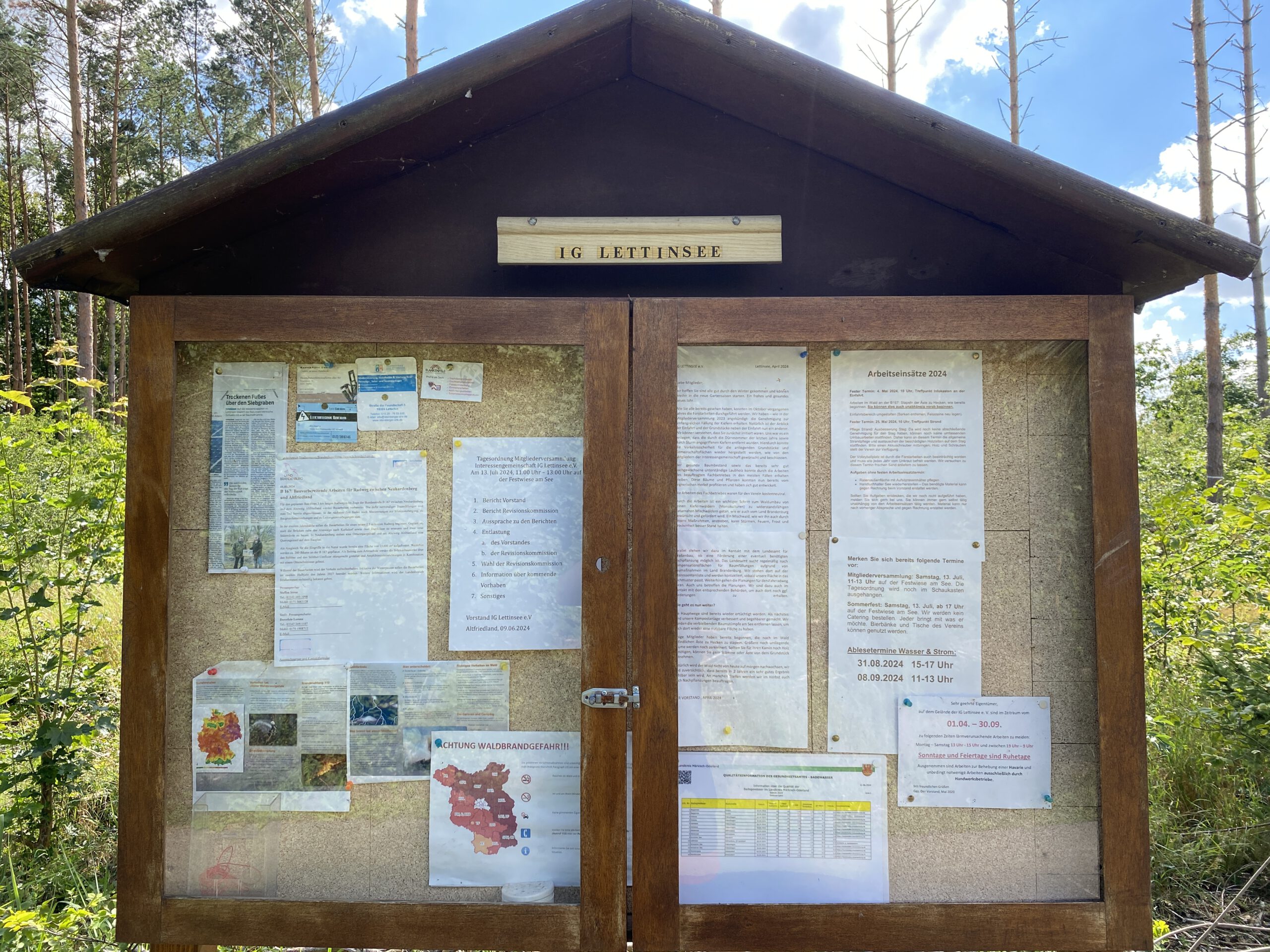 Aushänge vom Juli 2024