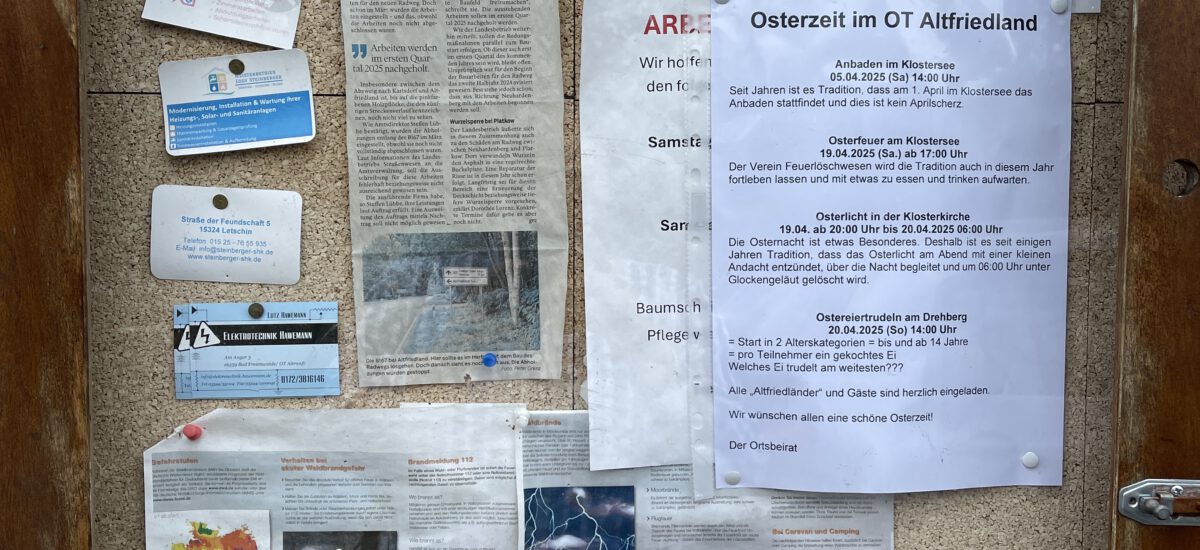 Aushänge April 2025